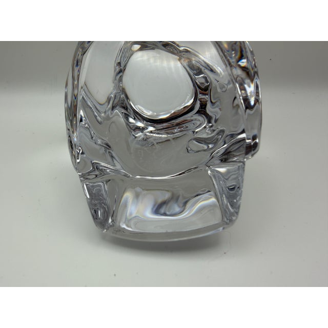 Late 20th Century Portieux France Heavy Art Glass Bird Paperweight For Sale - Image 9 of 11