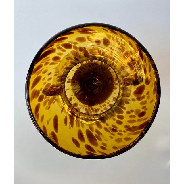 1970s Vintage Tortoiseshell Art Glass Amphora Vase For Sale - Image 5 of 10