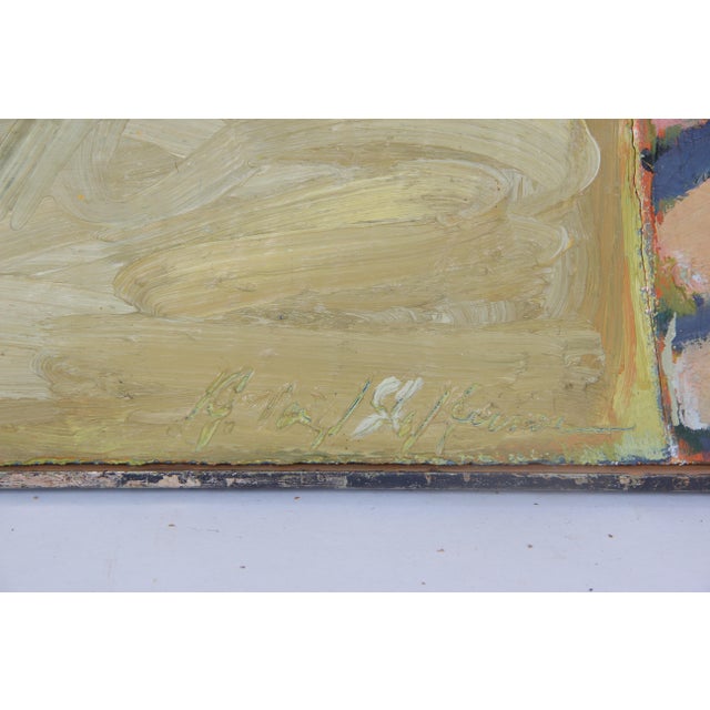 Steffensen Hans Voigt, Ishockey, 1970, Oil Painting on Canvas For Sale - Image 4 of 9