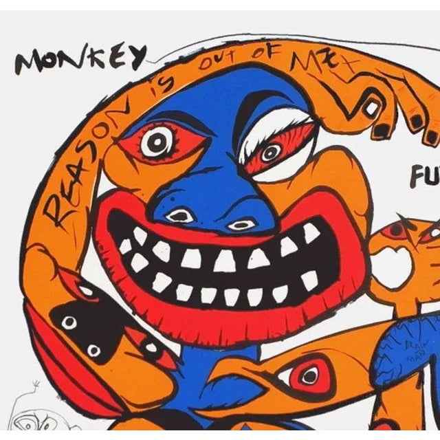 Pejman EBADI THE MONKEY 1999 lithograph on BFK Rives paper signed and numbered in pencil 29.9 x 22.0 in illustration :...