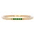 Elegant Green Tsavorite Band Ring in Solid 14k Yellow Gold Jewelry, Size 6.75 For Sale
