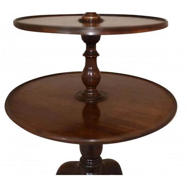 Brown Mahogany Wine Table Tiered Chippendale Stand For Sale - Image 8 of 9