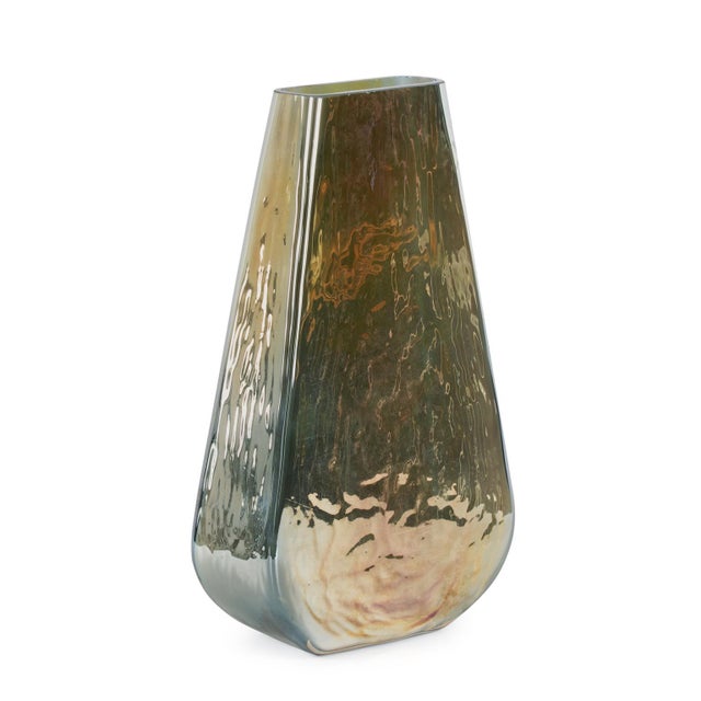 The burnished iridescent finish of the Ragnar vases are a completely eye catching. Each piece is hand made providing...