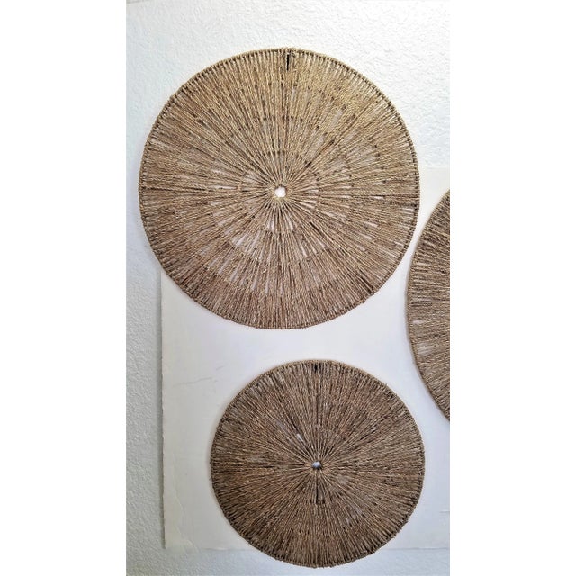Late 20th Century Wall Sculptures Jute Seagrass Wicker For Sale - Image 5 of 13
