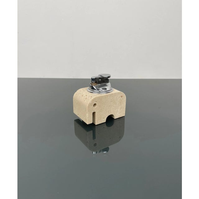 Italian Lighter Elephant in Travertine by Fratelli Mannelli, 1970s For Sale - Image 6 of 14