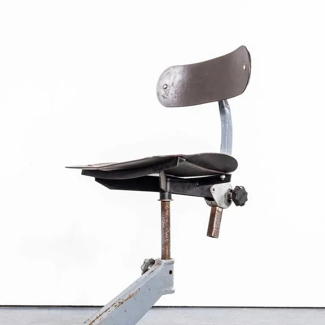 1940’s Tan Sad Workshop Swivel Chairs – Pair. One of our passions is the heritage of industrial British (and other)...