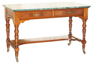 Victorian Marble Topped Desk, 1880