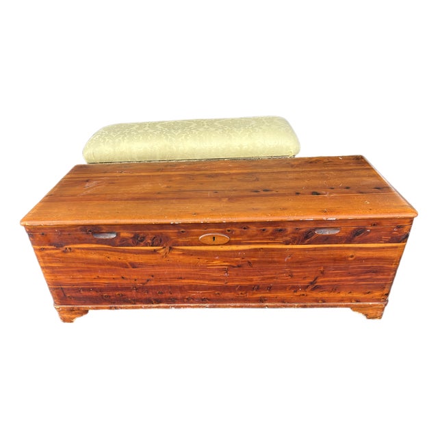 Large Vintage Solid Cedar Chest For Sale