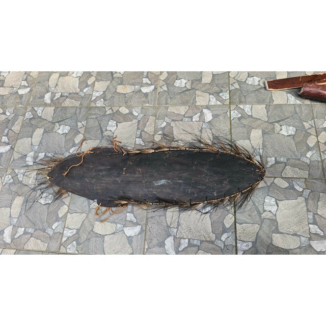 Wooden Mask Sculpture, Papua New Guinea, 1990s For Sale - Image 10 of 11