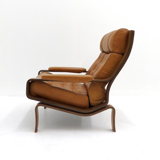 Leather Lounge Chair ‘Palermo’ by Pethrus Lindlöf, 1970 For Sale - Image 4 of 10