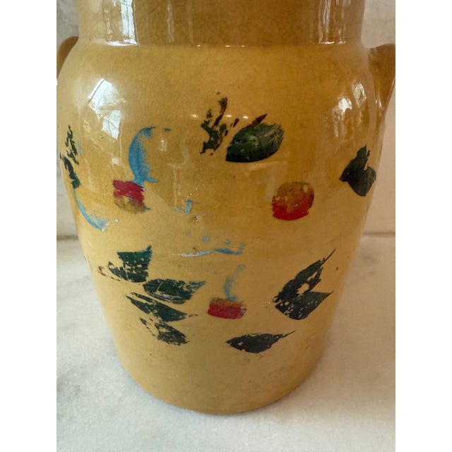 Yellow Vintage Yellow Stoneware Crock For Sale - Image 8 of 10