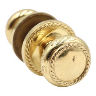 Reclaimed Traditional Cast Brass Rope Door Knobs For Sale