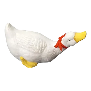 1970s White Matte Finish Ceramic Duck Figurine