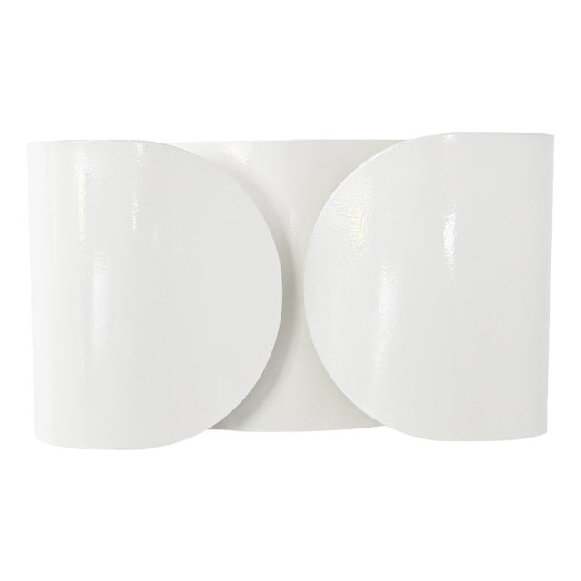 White Foglio Wall Lamp by Tobia and Afra Scarpa for Flos, 1960s For Sale