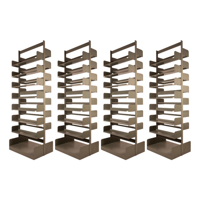 Large Congress Bookcase by Lips Vago, 1960s, Set of 4 For Sale