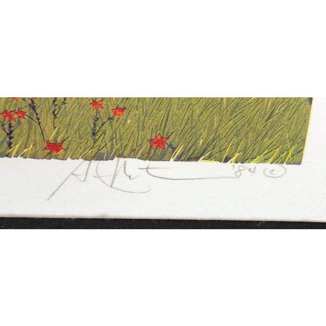 Gordon Mortensen "High Meadows" Signed Numbered Woodcut Art Print 1984 MakeOffer For Sale In Denver - Image 6 of 6