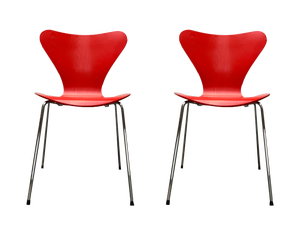 Set of Model 3107 Chairs by Arne Jacobsen for Fritz Hansen, Denmark, 1997