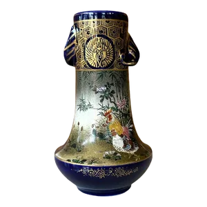 Fine Japanese Ceramic Satsuma Vase by Kinkozan