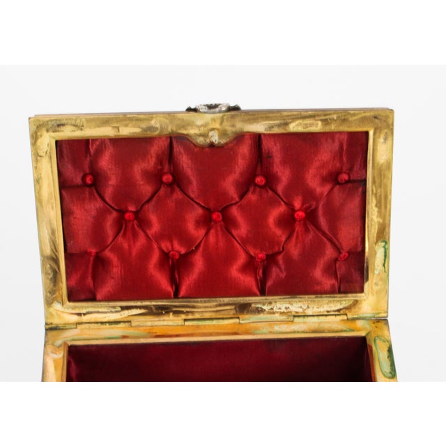 Antique French Silvered and Gilted Copper Jewellery Casket Box from AB Paris For Sale - Image 5 of 18