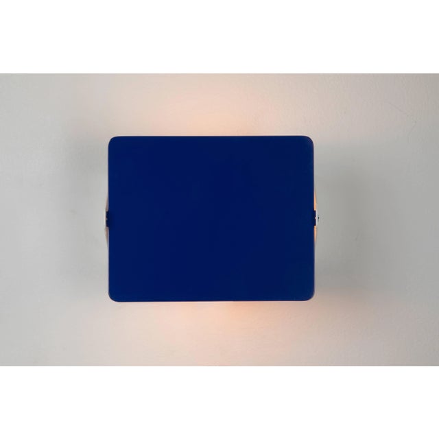 Charlotte Perriand Blue 'Applique á Volet Pivotant' Wall Light For Sale In Los Angeles - Image 6 of 9