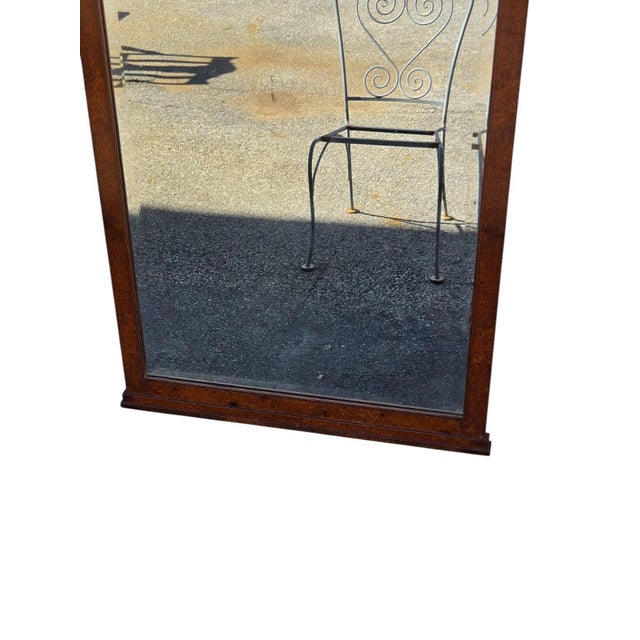Art Deco 19th Century French Art Deco Fruitwood Stencil Inly Heavy Mirror. For Sale - Image 3 of 18
