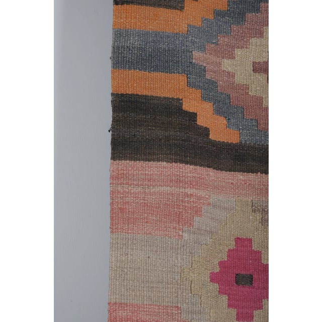 Vintage Turkish Long Kilim Runner Rug 2'7'' X 20'12'' For Sale - Image 9 of 13