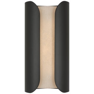 Anne-Marie Barton for Visual Comfort Signature Armise 14" Sconce in Matte Carbon with Nova Frost For Sale