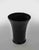 Black Ceramic Vase with Decorations, realized in Italy in 1970s. Good condition.