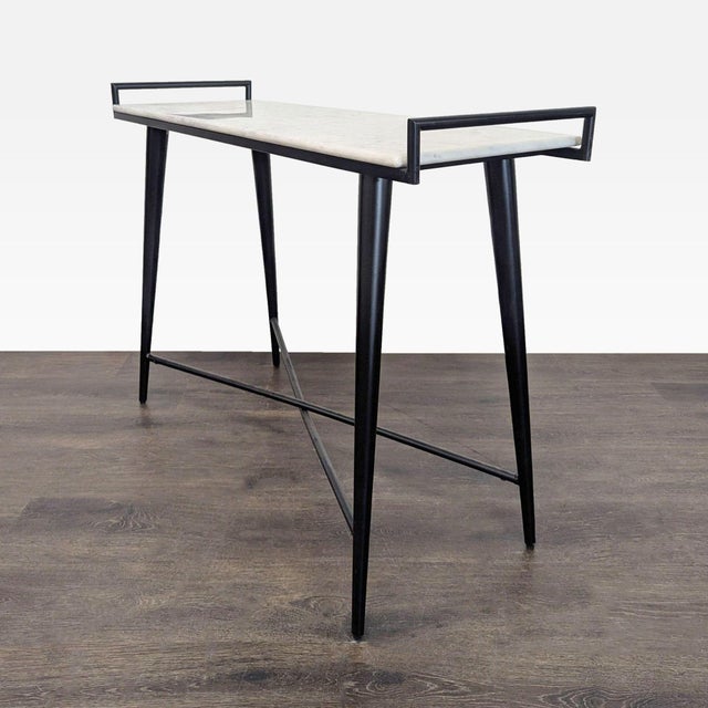 Modern Threshold With Studio McGee Pleasant Grove Marble Top Console For Sale - Image 3 of 9