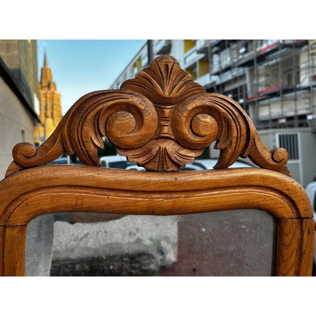 Louis Philippe Cherrywood Dressing Table with Marble Top and Swiveling Mirror, France, 19th Century For Sale - Image 4 of 18