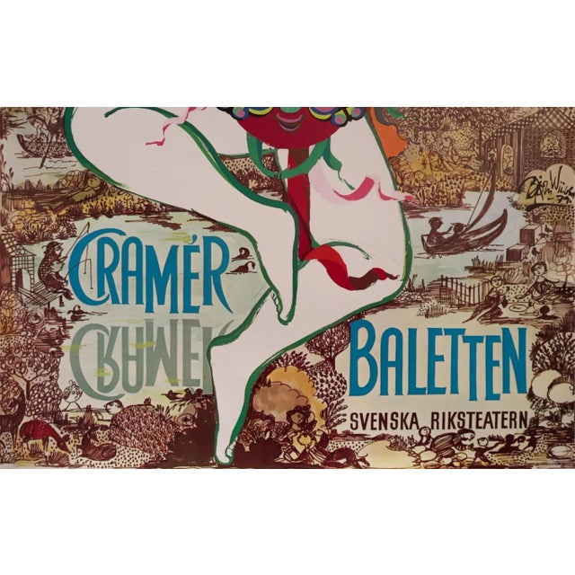 Mid-Century Modern 1979 Danish Bjorn Wiinblad Ballet Poster - Cramér Baletten For Sale - Image 3 of 6
