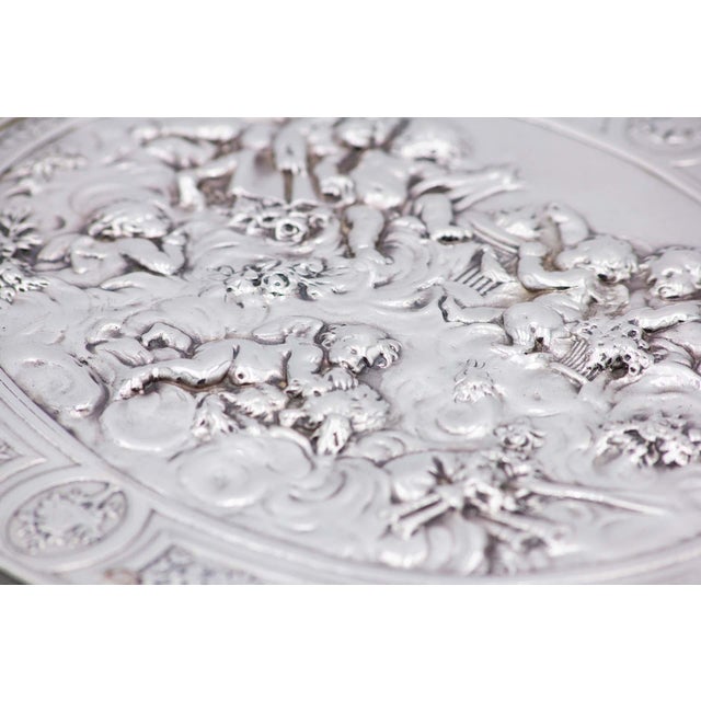 Silver Jewelry Box with Cherebins and Floral Motifs For Sale - Image 5 of 8