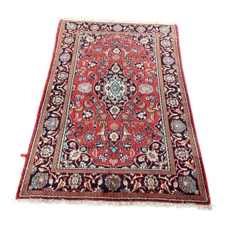 1990s Old Persian Hamedan Area Rug 4'0" X 6'5" For Sale