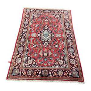 1990s Old Persian Hamedan Area Rug 4'0" X 6'5"