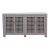 Long Painted Silver Gray Lattice Credenza For Sale