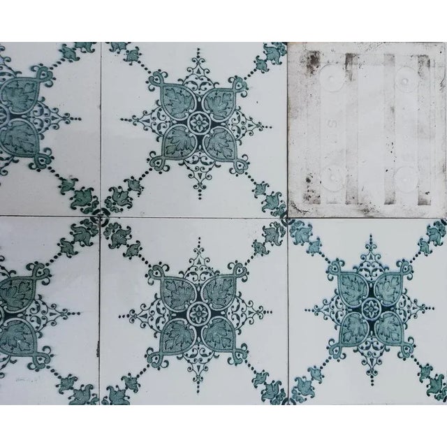 Art Deco Dark Green Tiles from Societe Morialme, Belgium, 1920s For Sale - Image 9 of 12