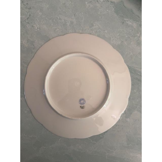 Beautiful antique salad plates by Haviland & Co, Limoges. Made in France. Signed on reverse. Set of 6 with white...