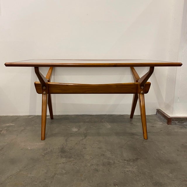Vintage Teak and Glass Table, 1950s For Sale - Image 10 of 14