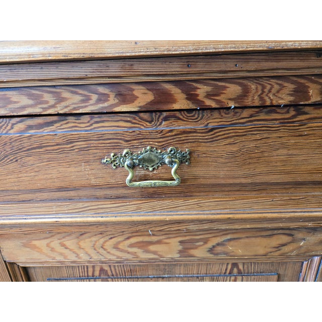 19th Century European Provincial Pine Farmhouse Sideboard Cabinet For Sale In New Orleans - Image 6 of 9