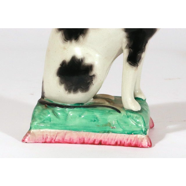 Pair of Staffordshire Pottery Seated Cats on Cushions For Sale - Image 12 of 12