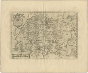 Antique Map of Île de France attributed to Janssonius, 1657