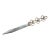 Handmade Vintage Sterling Silver 925 Luxury Desk Letter Opener Sculptural Openwork Floral Handle For Sale