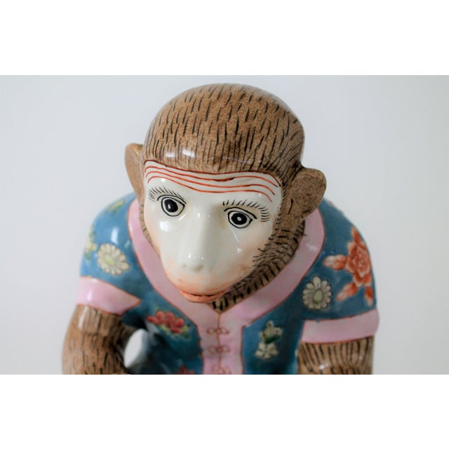 Ceramic Monkey Figurine Chairish