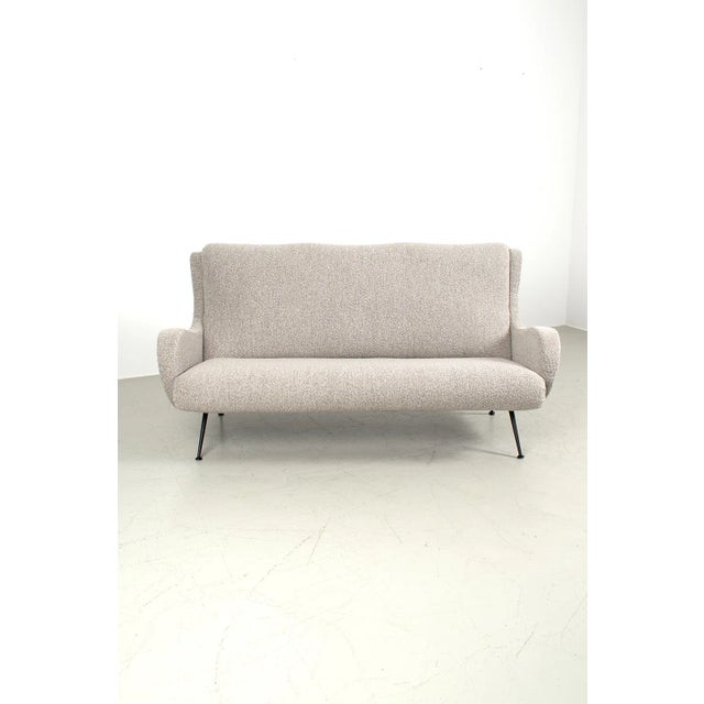 Beige Boucle Sofa, 1950s For Sale - Image 6 of 12