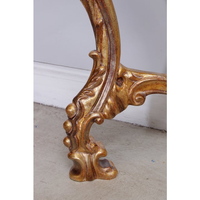 Outstanding French Paint Decorated Marble Top Console Table For Sale - Image 13 of 13