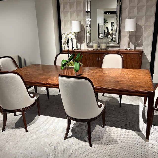 Wood Walnut Art Deco Extension Dining Table For Sale - Image 7 of 12