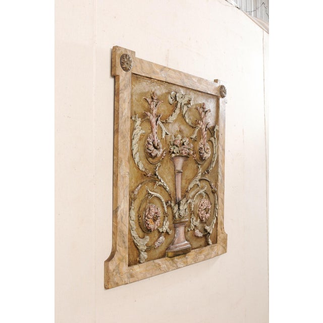 Neoclassical 19th Century Neoclassical French Carved-Wood Plaque For Sale - Image 3 of 9