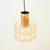 Metal Mid Century Amber Diamond Glass & Brass Pendant Light by Helena Tynell for Limburg, Germany, 1960s For Sale - Image 7 of 10