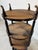 1960s Hollywood Regency Black Ebonized Three-Tier Side Table on Brass Casters For Sale - Image 12 of 12