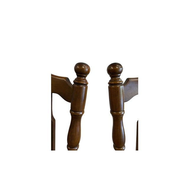 Set of 4 Vintage Colonial Windsor-Style Dining Chairs With Armchairs (Nice) For Sale - Image 6 of 10